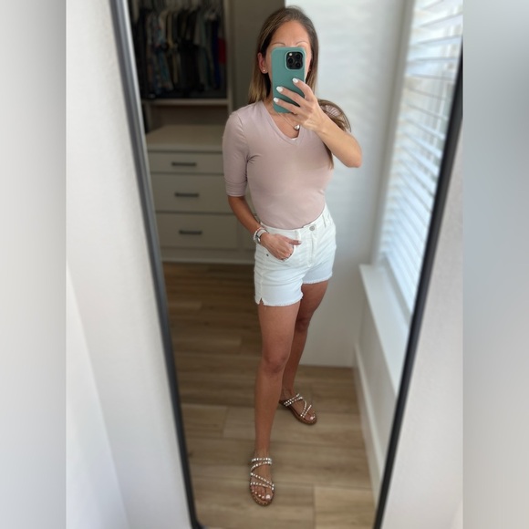 2/$5 Sale - Half Sleeve Spandex Tee - Mauve - Picture 4 of 10